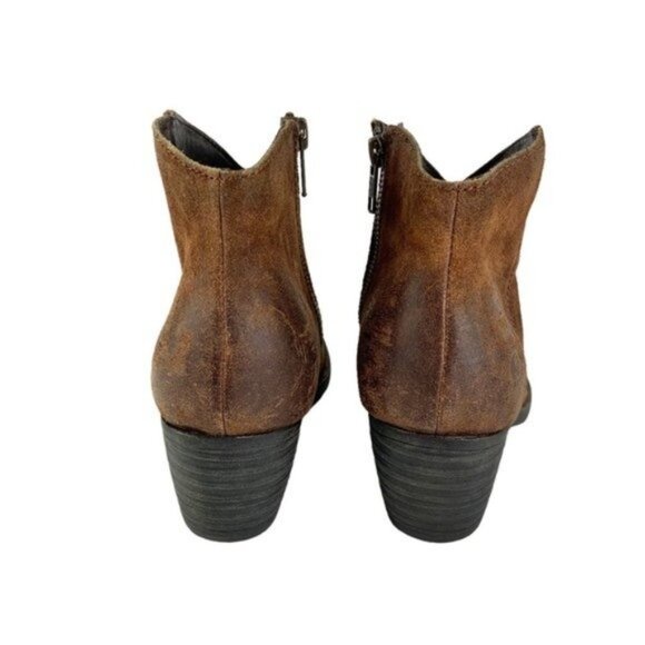 Born Michel Short Western Distressed Suede Ankle Boot in Brown - Picture 8 of 9